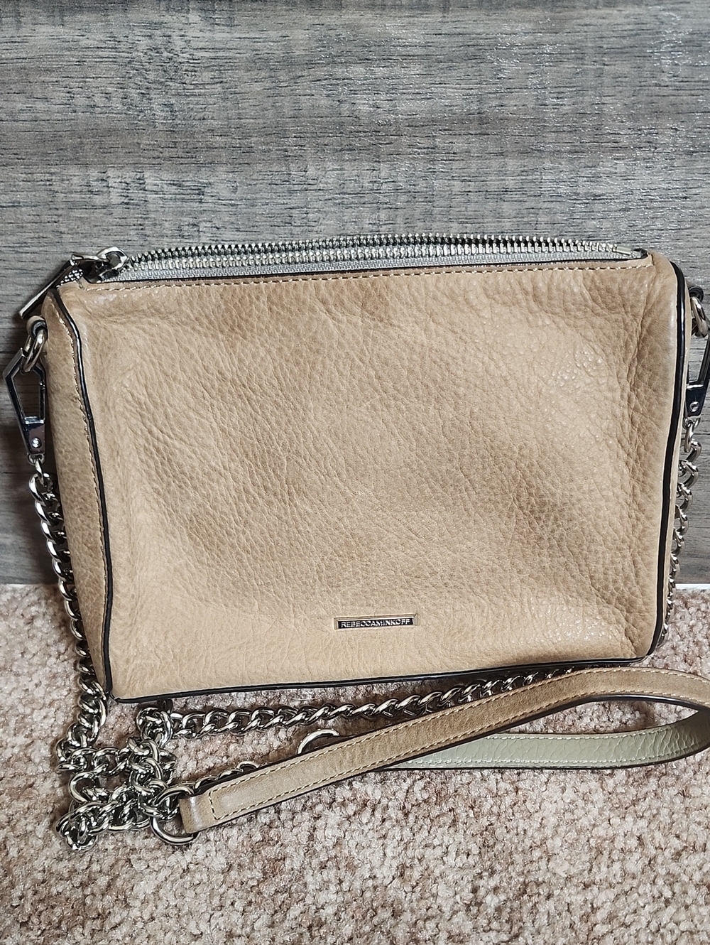 Rebecca Minkoff Avery Crossbody In Tan Leather